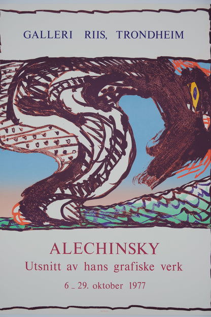 Pierre ALECHINSKY : Expo 1977 - Lithographie originale