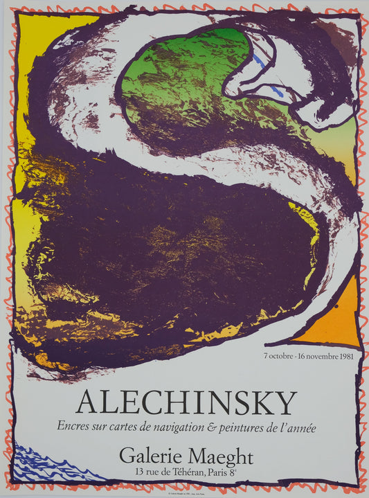 Pierre ALECHINSKY : Exposition 1981 - Lithographie originale