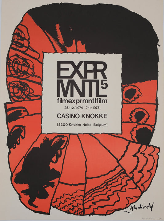 Pierre ALECHINSKY : Exprmntl 5 - Lithographie originale signée