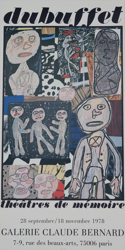 Jean DUBUFFET : Expo 1978 - Affiche originale en couleurs