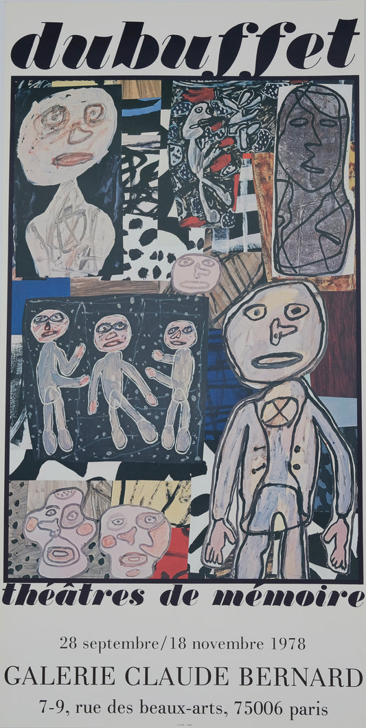 Jean DUBUFFET : Expo 1978 - Affiche originale en couleurs
