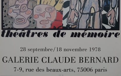 Jean DUBUFFET : Expo 1978 - Affiche originale en couleurs