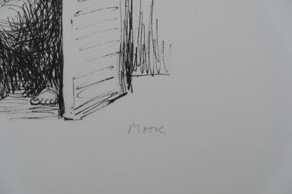 Henry MOORE : Femme assise dans un fauteuil - Lithographie originale signée