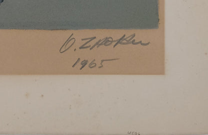 Ossip ZADKINE : Ange en feu - Lithographie originale signée