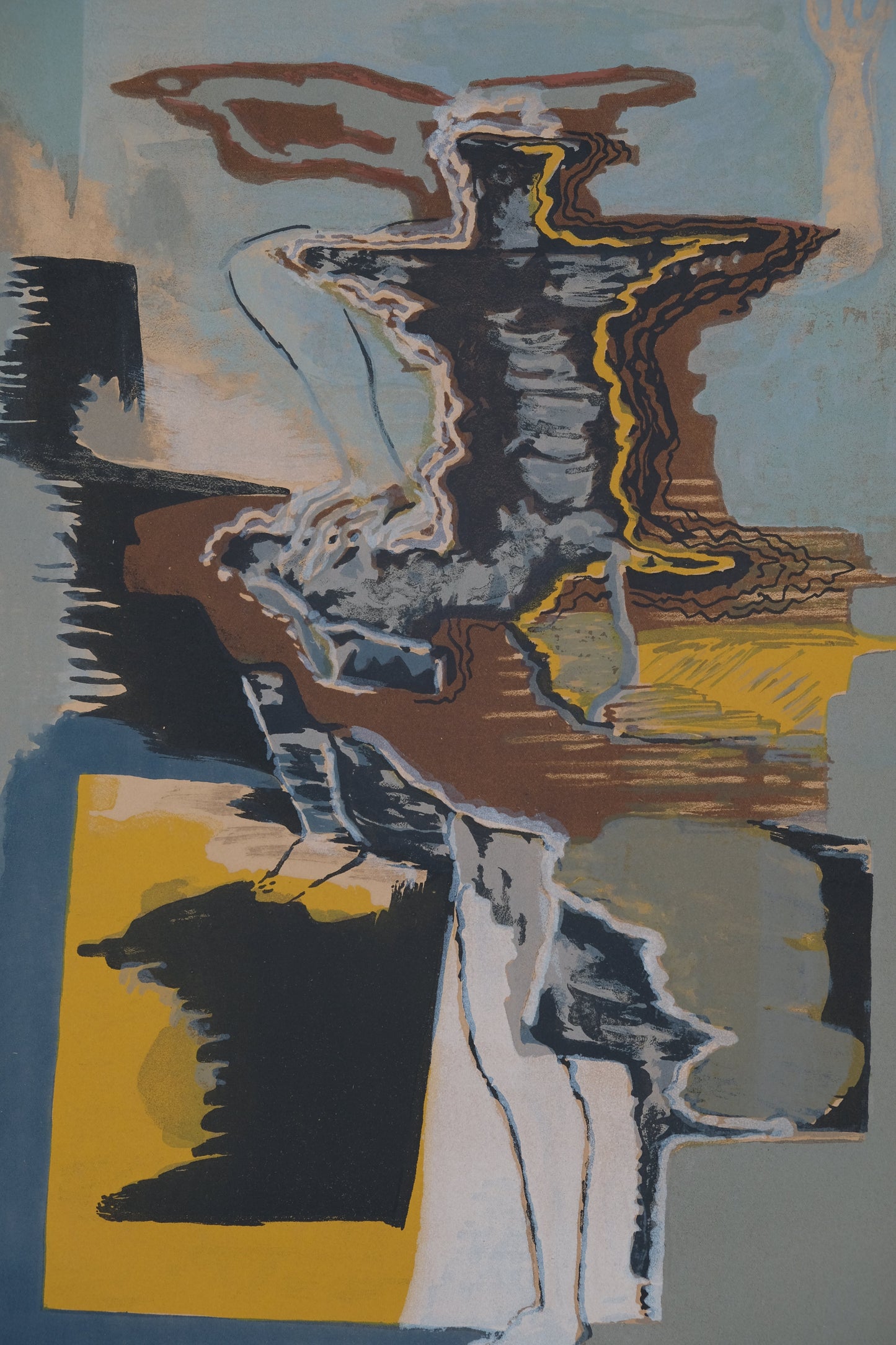 Ossip ZADKINE : Ange en feu - Lithographie originale signée