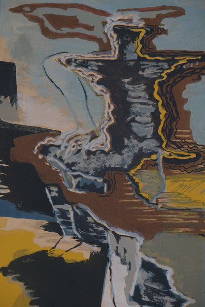 Ossip ZADKINE : Ange en feu - Lithographie originale signée