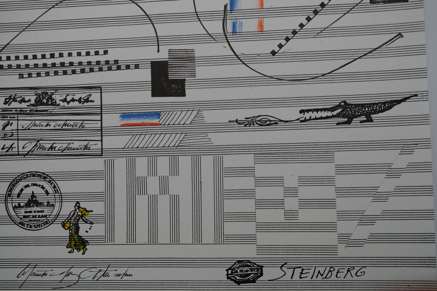 Saul STEINBERG : Nuits de la Fondation Maeght - Lithographie originale