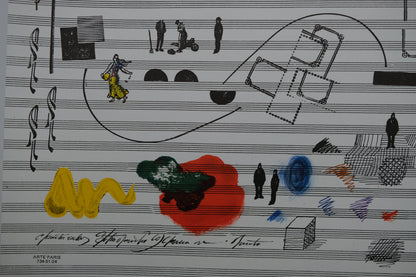 Saul STEINBERG : Nuits de la Fondation Maeght - Lithographie originale