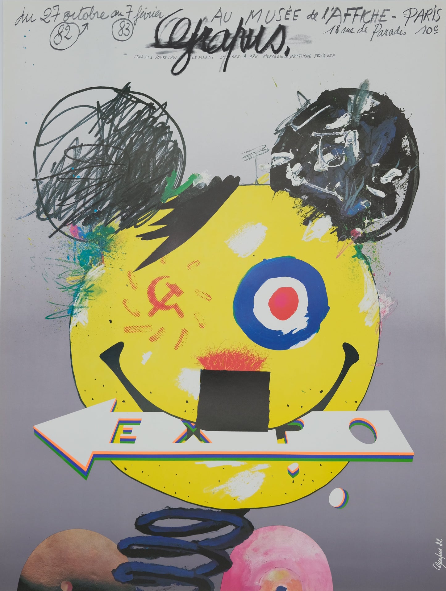 GRAPUS : Mickey Mouse pop art - Affiche originale signée