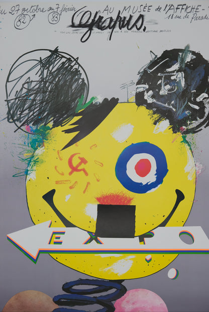 GRAPUS : Mickey Mouse pop art - Affiche originale signée