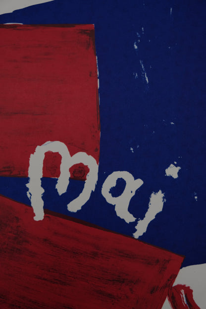 Paul REBEYROLLE : Mai 68 - Linogravure originale signée