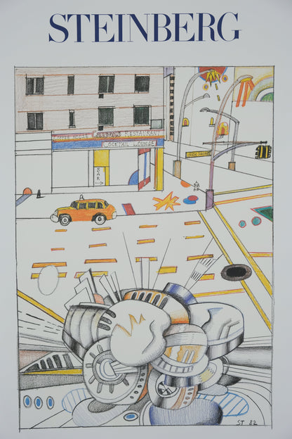 Saul STEINBERG : Union Square - Affiche originale
