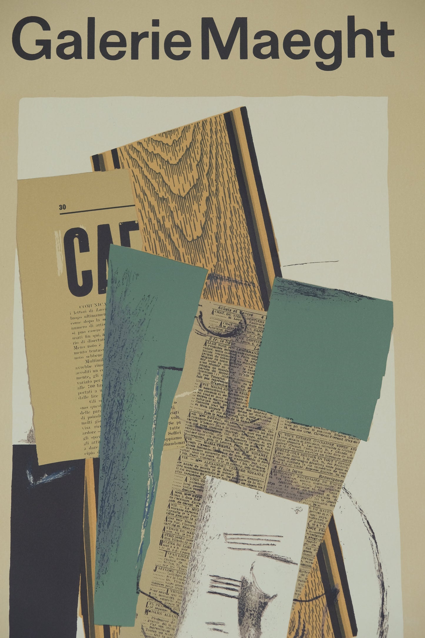George BRAQUE : Papiers collés - Affiche originale