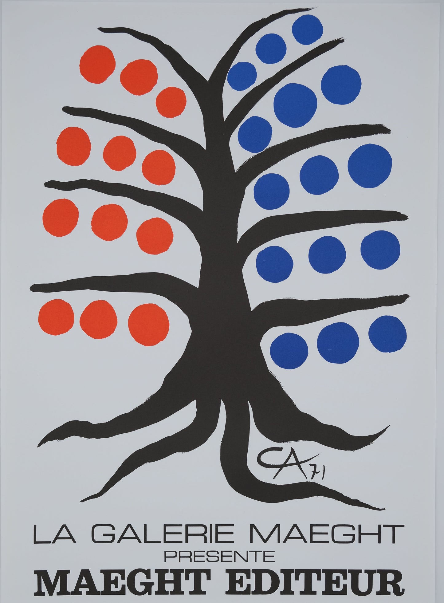 Alexander CALDER : Arbre heureux - Affiche originale signée