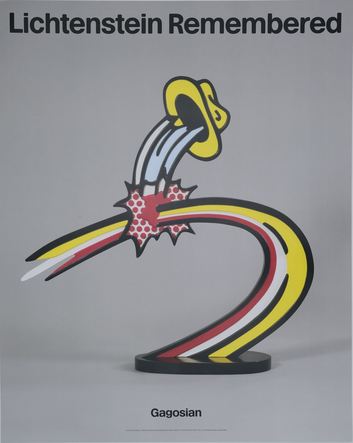Roy LICHTENSTEIN : Coup de Chapeau - Affiche originale en couleurs