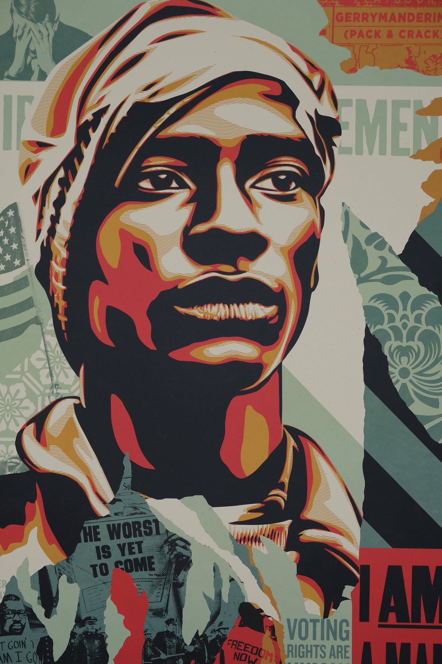 Shepard FAIREY (OBEY) : Voting Rights Are Human Rights - Lithographie originale signée