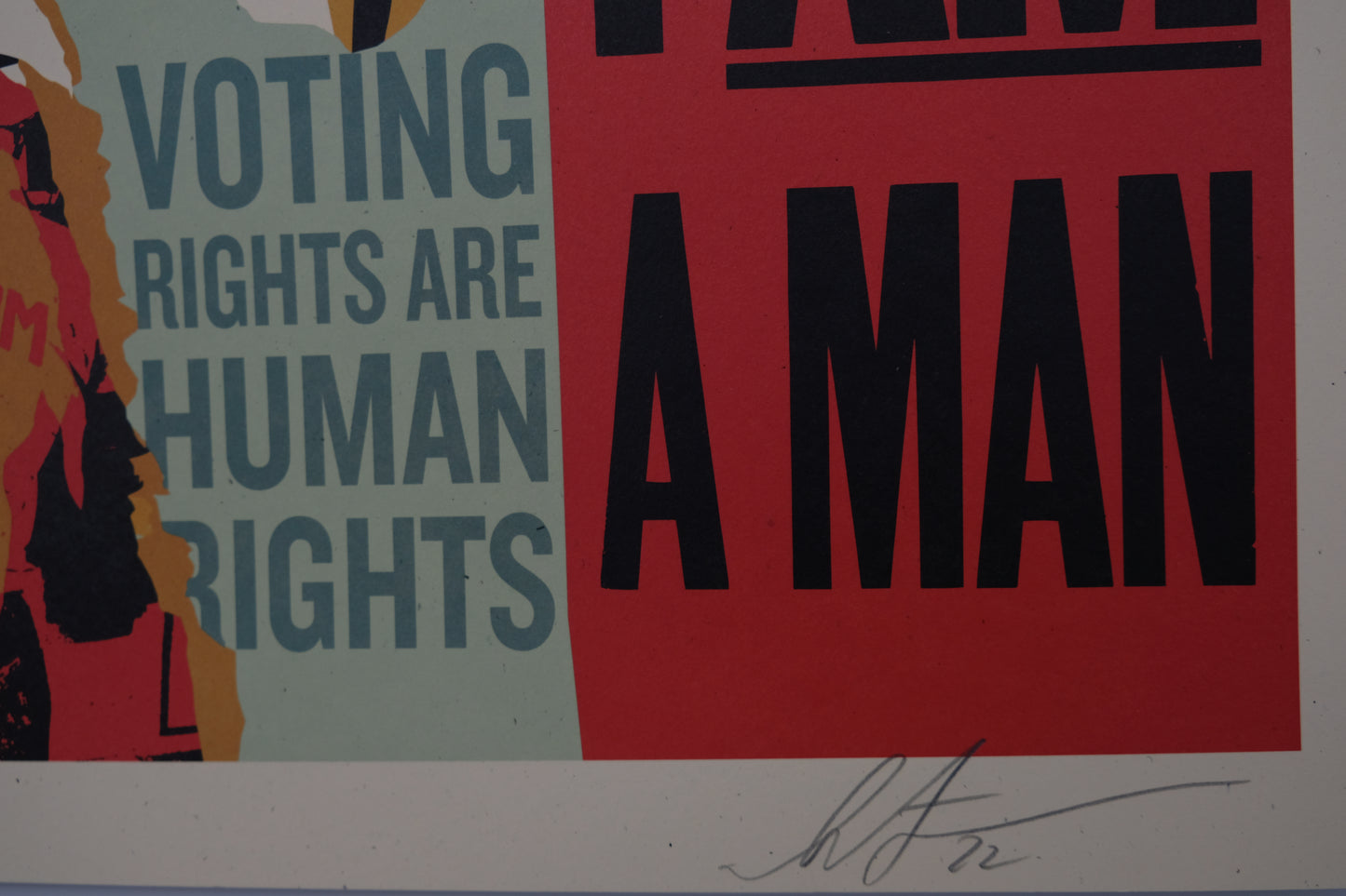 Shepard FAIREY (OBEY) : Voting Rights Are Human Rights - Lithographie originale signée