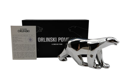Richard ORLINSKI : Ours Pompon (Silver edition) - Sculpture originale