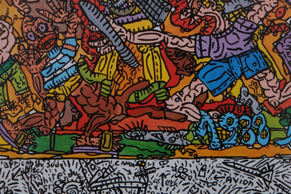Robert COMBAS : Bataille intemporelle - Affiche originale
