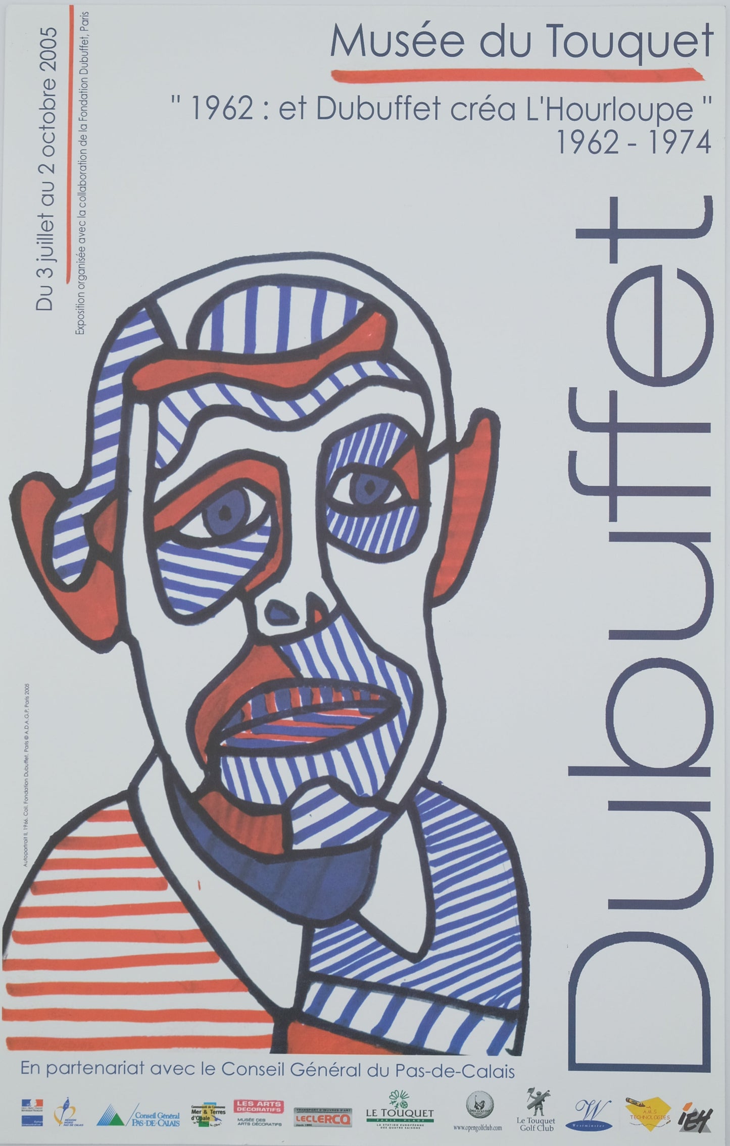 Jean DUBUFFET : Autoportrait - Affiche originale