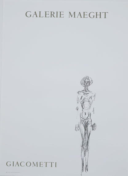 Alberto GIACOMETTI : Femme nue de face - Lithographie originale