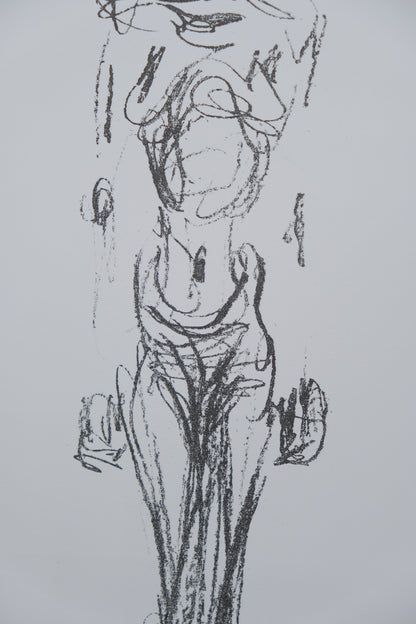 Alberto GIACOMETTI : Femme nue de face - Lithographie originale
