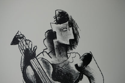 Ossip ZADKINE : Le guitariste - Lithographie originale signée