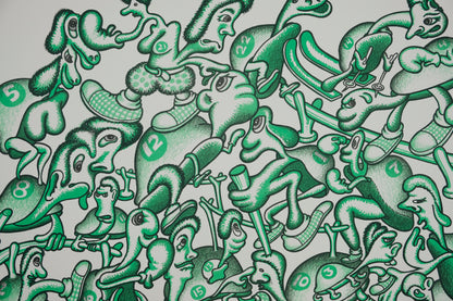 Peter SAUL : Les athlètes des JO - Lithographie originale signée