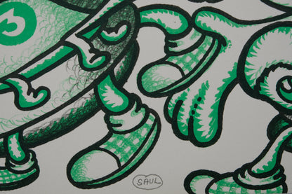 Peter SAUL : Les athlètes des JO - Lithographie originale signée