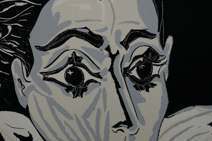 Pablo PICASSO : La dame à la collerette - Lithographie signée