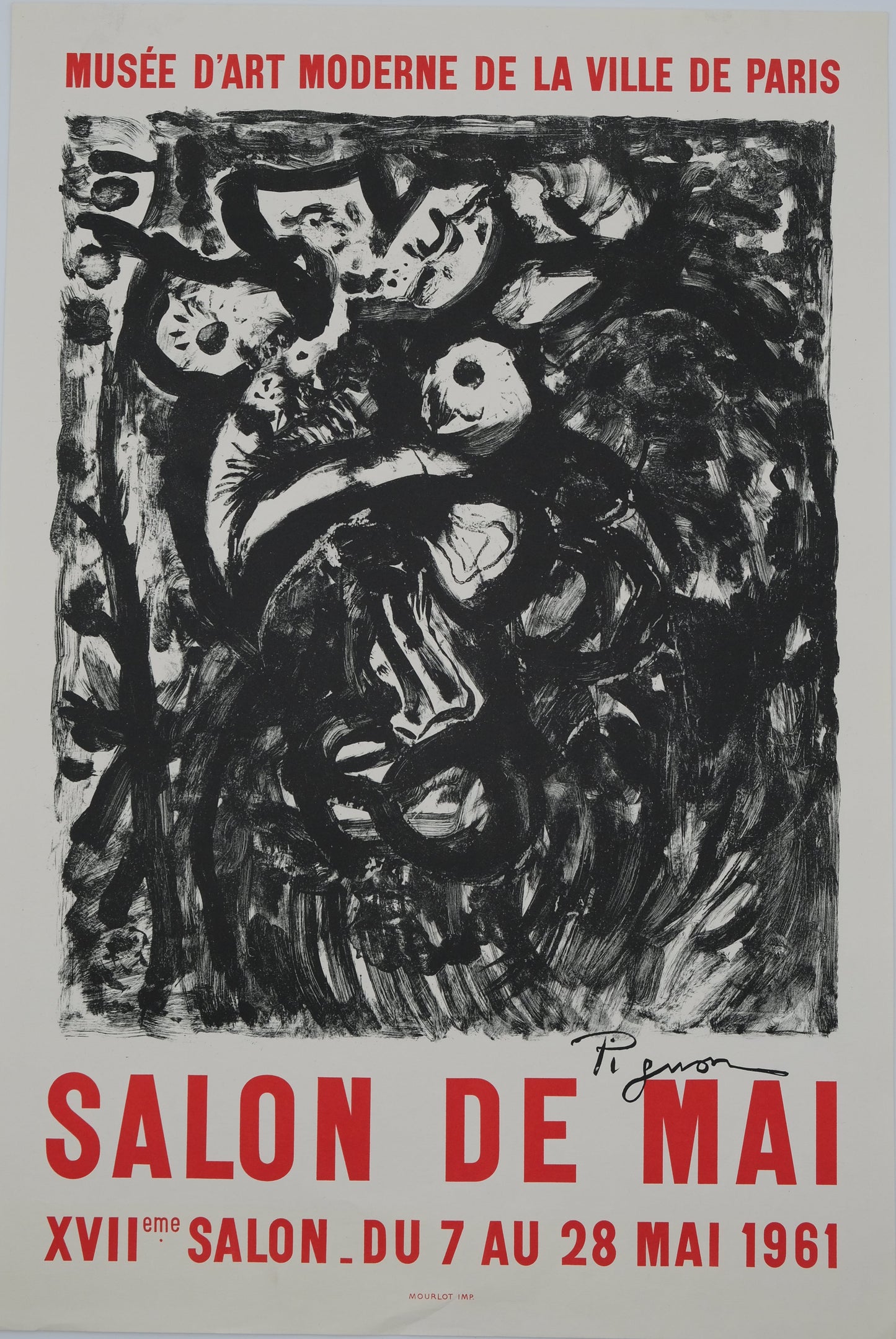 Edouard PIGNON : Salon de mai 1961 - Affiche originale signée