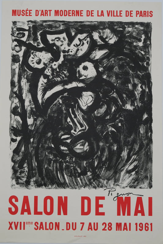 Edouard PIGNON : Salon de mai 1961 - Affiche originale signée
