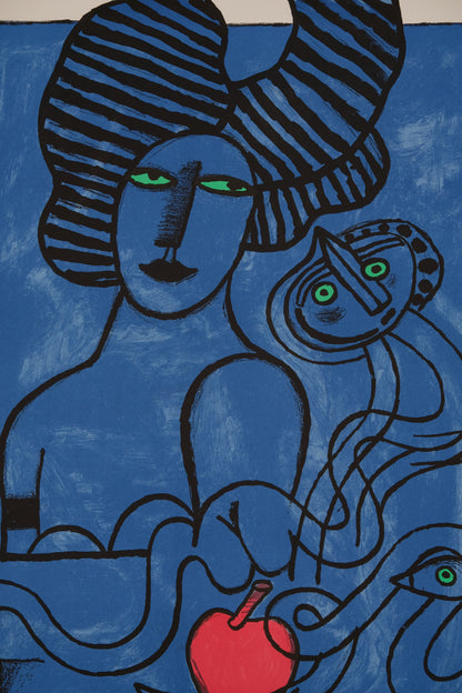 Guillaume CORNEILLE : Le fruit défendu - Lithographie originale signée