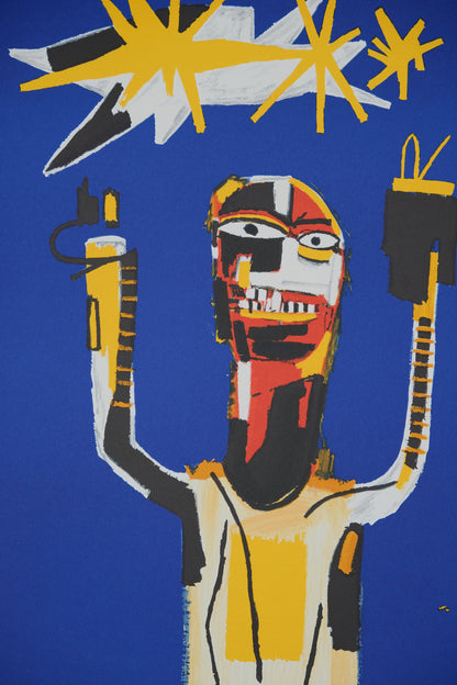 Jean Michel BASQUIAT : Welcoming Jeers - Lithographie signée