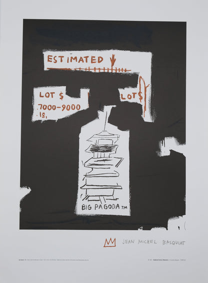 Jean Michel BASQUIAT : Big Pagoda - Lithographie signée