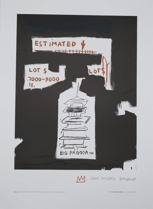 Jean Michel BASQUIAT : Big Pagoda - Lithographie signée
