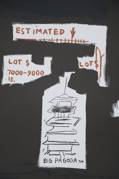 Jean Michel BASQUIAT : Big Pagoda - Lithographie signée