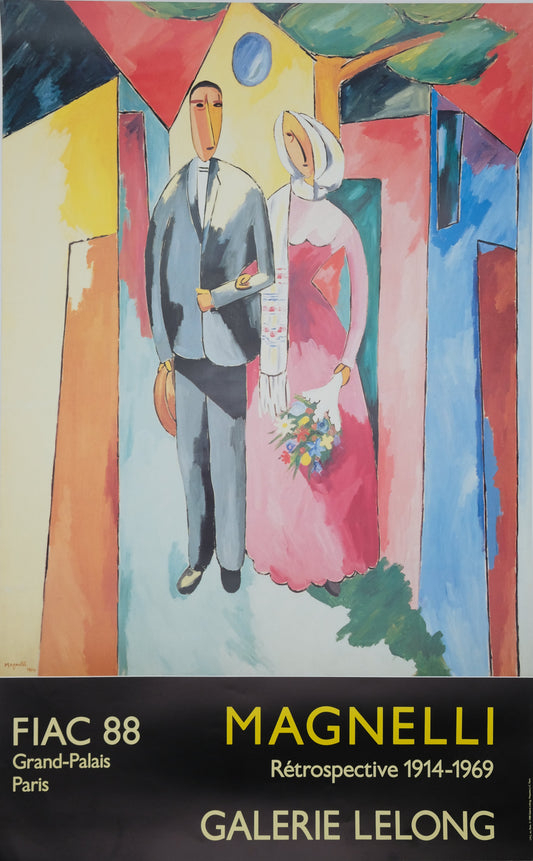 Alberto MAGNELLI : Mari et femme - Affiche originale signée