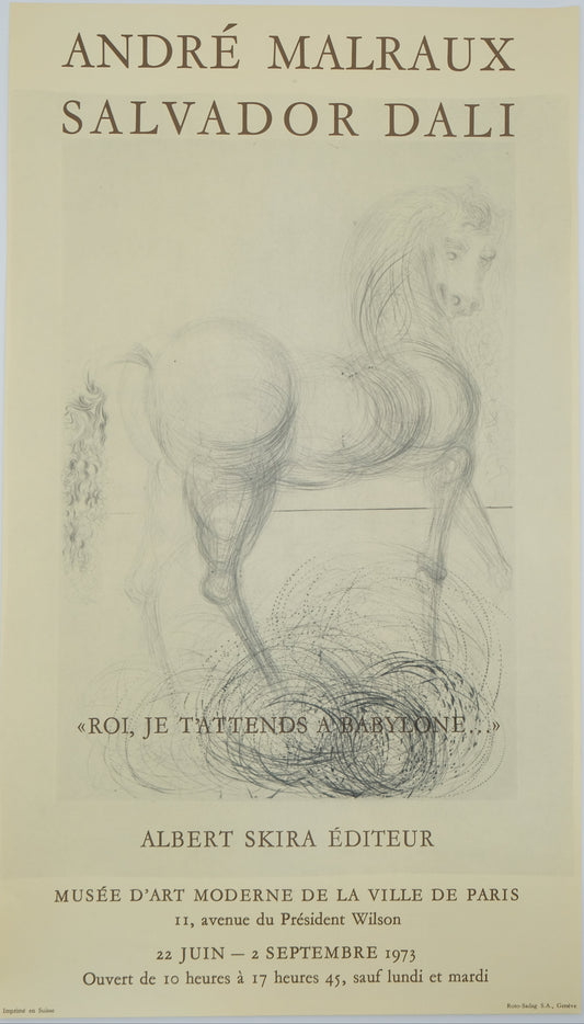 Salvador DALI : Roi, je t'attends à Babylone - Affiche originale