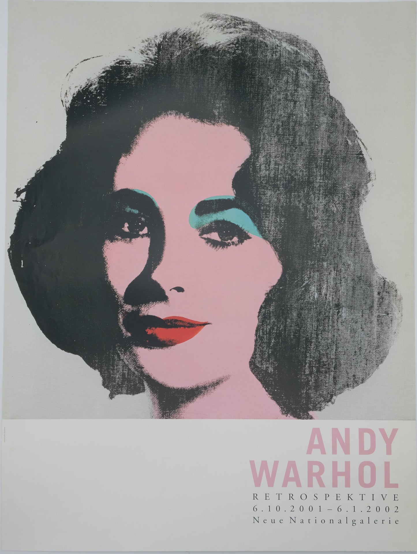 Andy WARHOL : Liz Taylor - Affiche originale en couleurs