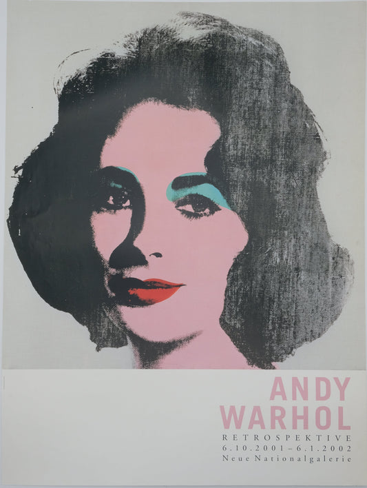 Andy WARHOL : Liz Taylor - Affiche originale en couleurs