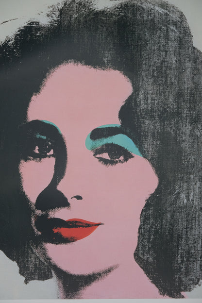 Andy WARHOL : Liz Taylor - Affiche originale en couleurs