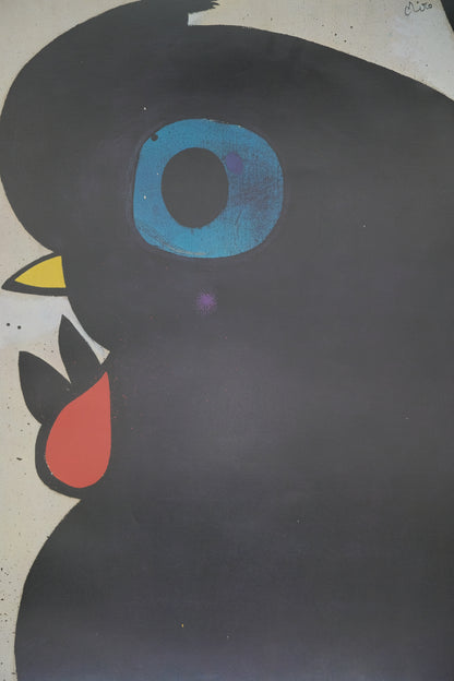 Joan MIRO : La poule noire - Affiche originale signée
