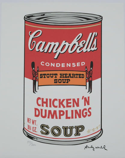 Andy WARHOL : Campbell's Chicken'n dumplings soup - Lithographie signée