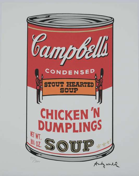 Andy WARHOL : Campbell's Chicken'n dumplings soup - Lithographie signée