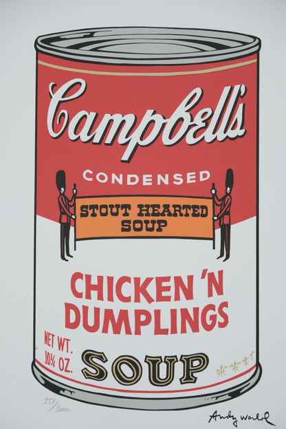 Andy WARHOL : Campbell's Chicken'n dumplings soup - Lithographie signée