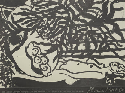 Henri MATISSE : Nu debout et fougère noire - Affiche originale signée