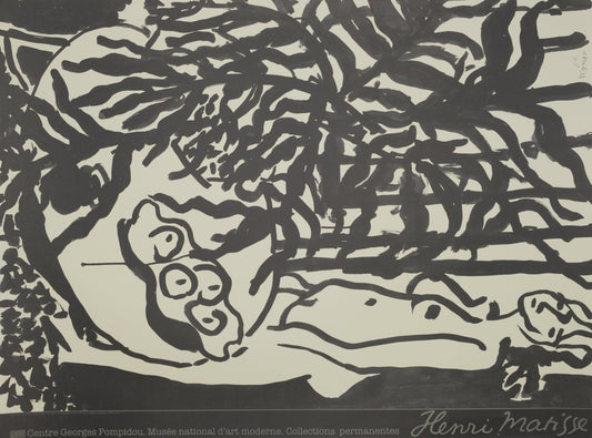Henri MATISSE : Nu debout et fougère noire - Affiche originale signée