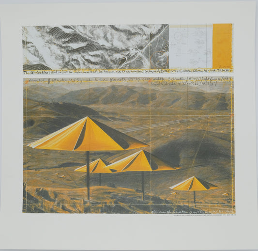 CHRISTO : The umbrellas yellow - Affiche originale