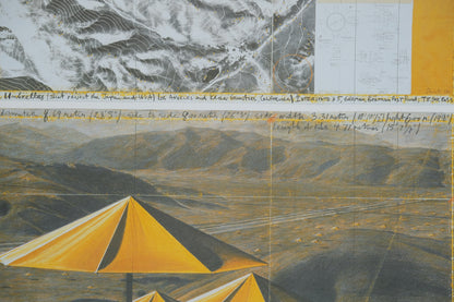 CHRISTO : The umbrellas yellow - Affiche originale